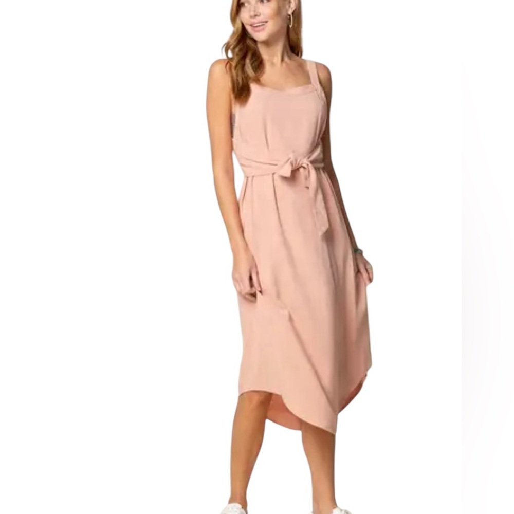 Doe & Rae Linen Blend Sleeveless Dress